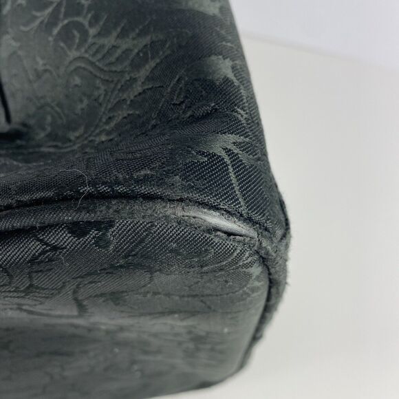 VTG Ricardo Beverly Hills Carry On Travel Bag Black Floral Tapestry Luggage Bag - Picture 11 of 15